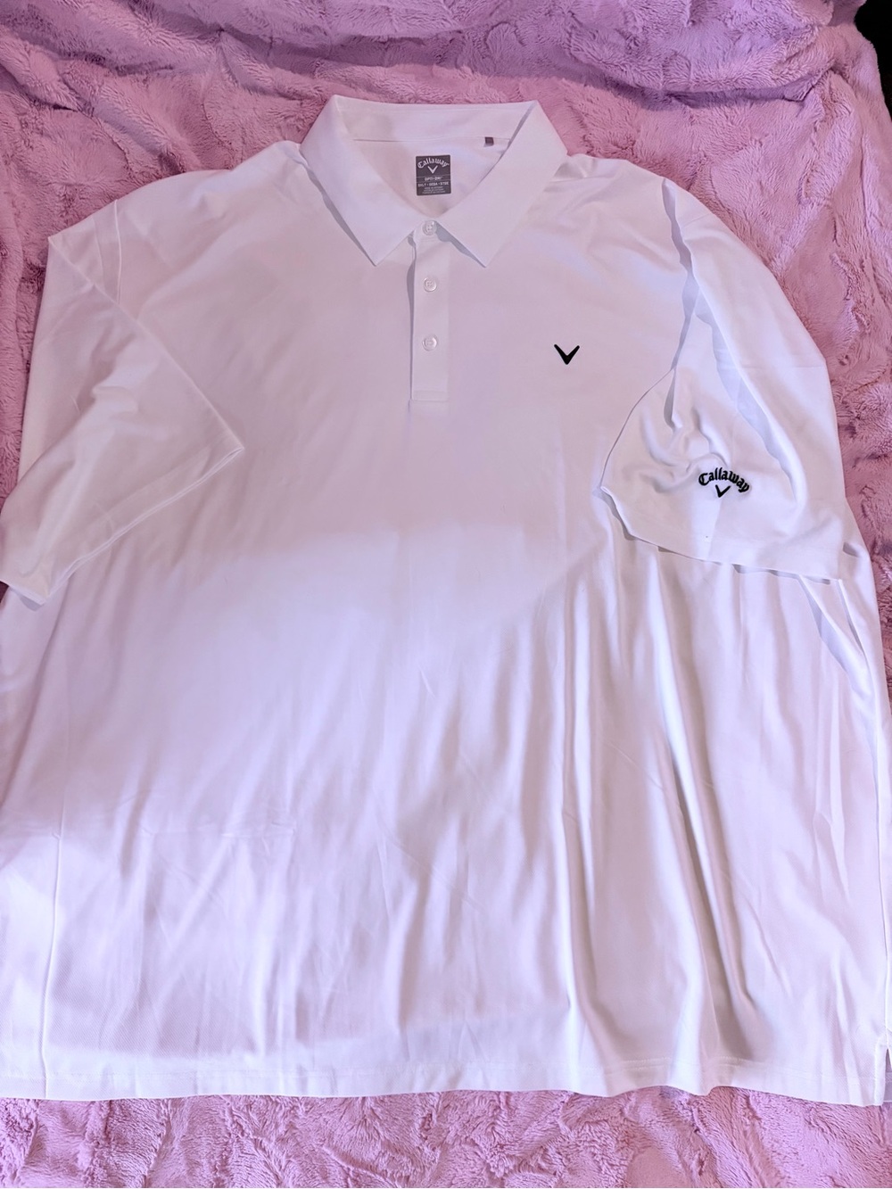 Callaway Men’s White Polo with Black Logo